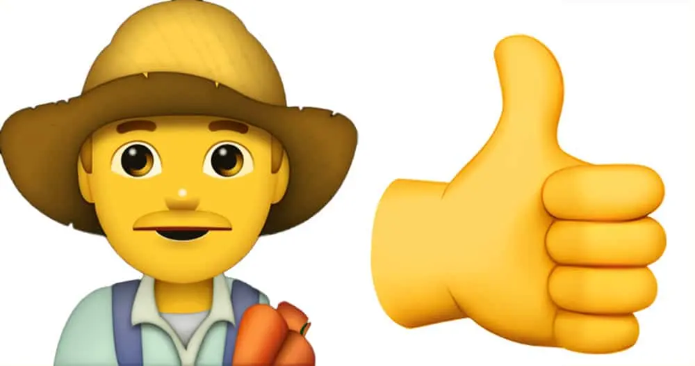 Granjero emoji pulgar