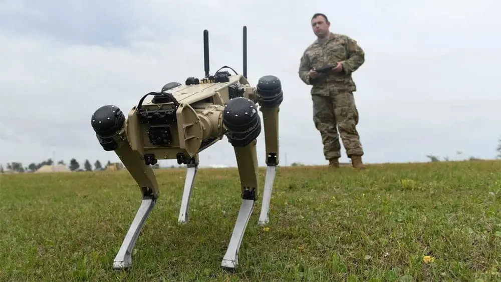 perro robot arma