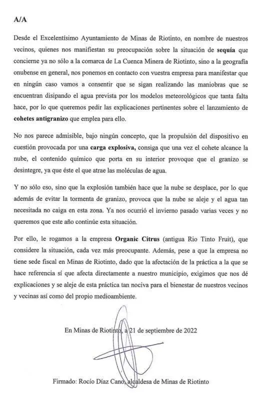 Comunicado municipal.